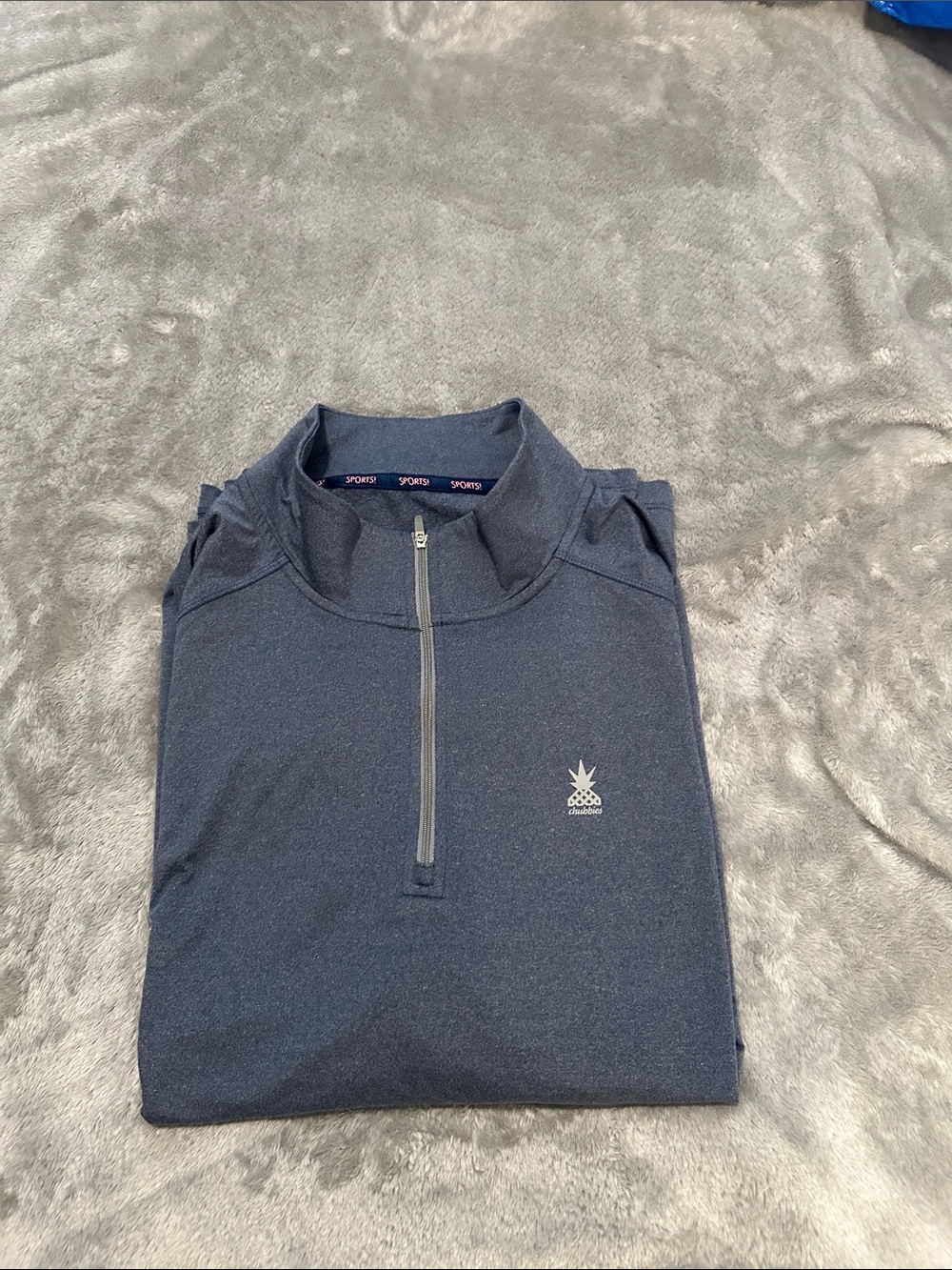 chubbies Men's Navy Half-Zip Pullover Sweater